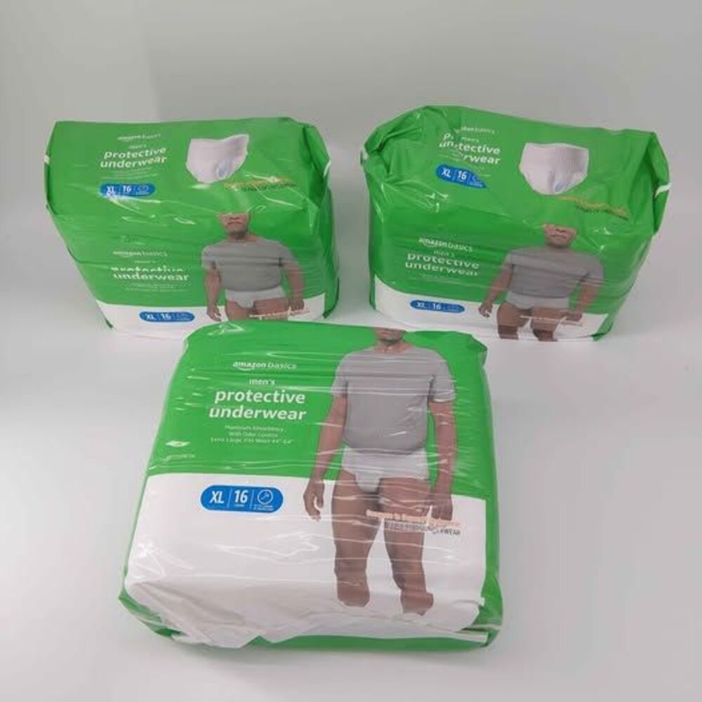 Amazon Basics Incontinence Underwear for Men, Maximum Absorbency, Extra Large 48
